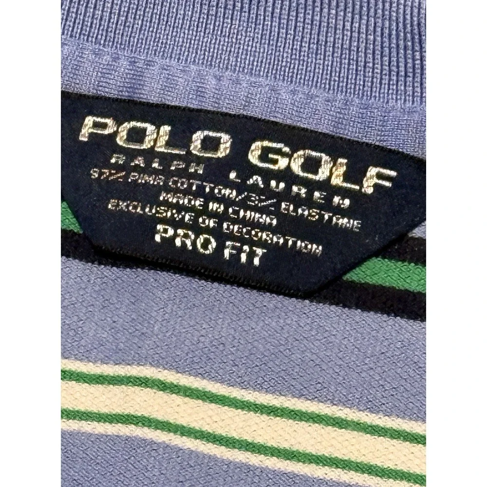 Polo Golf Ralph Lauren 2XL Men's Pro Fit Striped Polo Shirt XXL‎ multicolor Pima